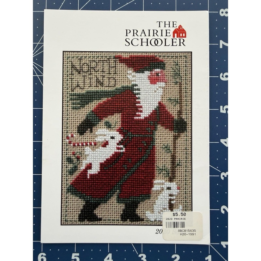 The Prairie Schooler Counted Cross Stitch Pattern ~ NORTH WIND 2020 Santa